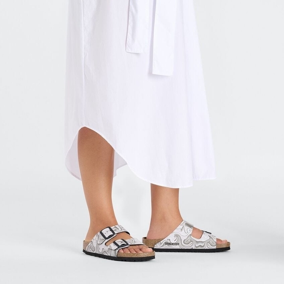 Birkenstock Arizona Birko-Flor Sandals – Black/White Marbled – NWT - Picture 2 of 8
